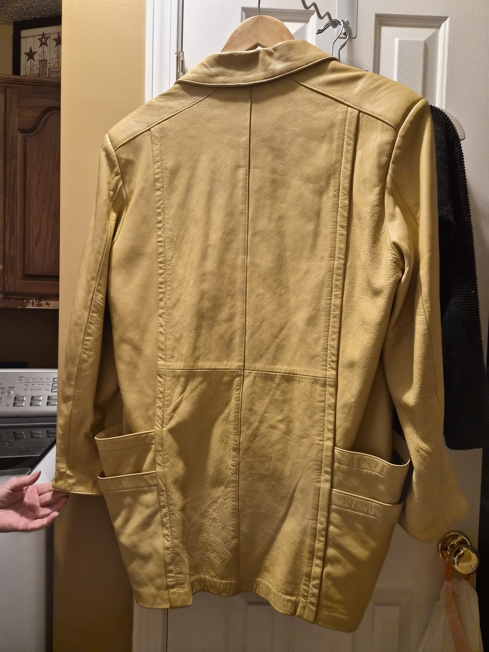 Vintage Leathers by New England Yellow Leather Blazer - Picture 2 of 7